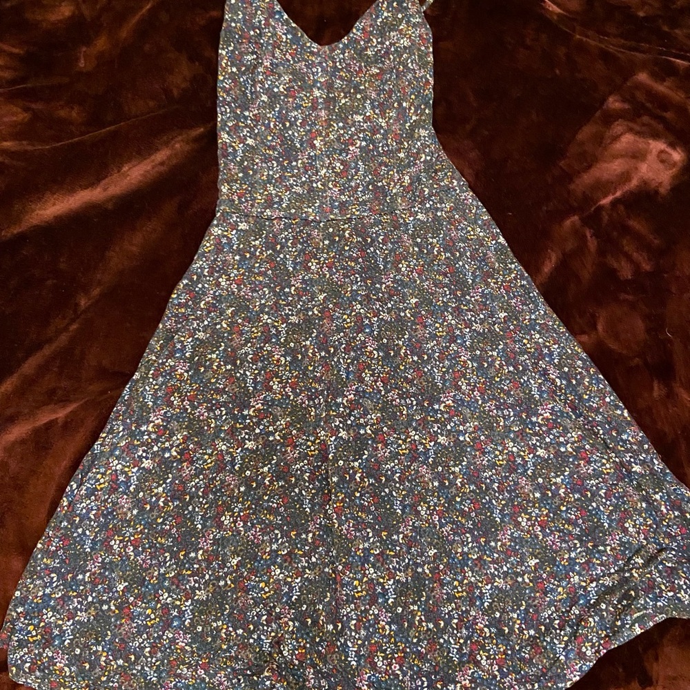 Spandex Floral Cross Strap Sundress